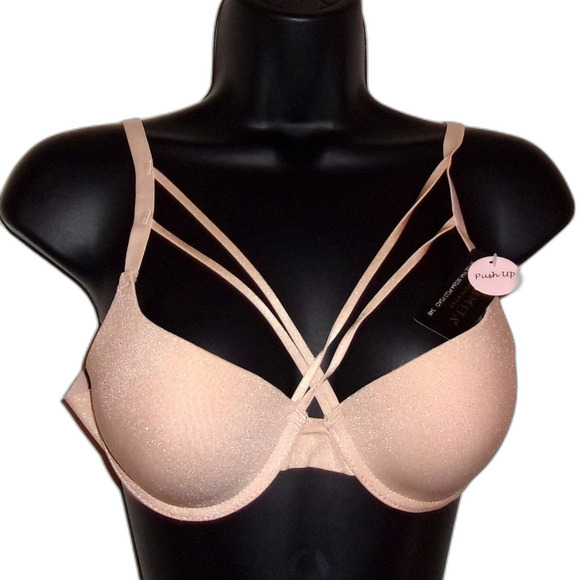Youmita Frosted Almond Strap Cross Front 34C Bra NWT - Picture 5 of 9